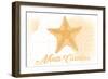 North Carolina - Starfish - Yellow - Coastal Icon-Lantern Press-Framed Art Print