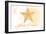 North Carolina - Starfish - Yellow - Coastal Icon-Lantern Press-Framed Art Print