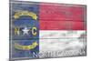 North Carolina State Flag - Barnwood Painting-Lantern Press-Mounted Art Print