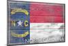 North Carolina State Flag - Barnwood Painting-Lantern Press-Mounted Art Print