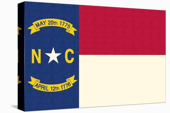 North Carolina State Flag-Lantern Press-Stretched Canvas