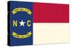 North Carolina State Flag-Lantern Press-Stretched Canvas