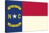 North Carolina State Flag-Lantern Press-Stretched Canvas