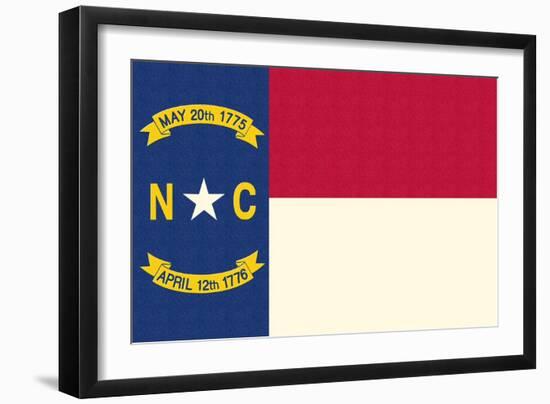 North Carolina State Flag-Lantern Press-Framed Art Print