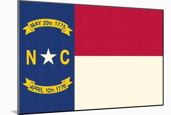 North Carolina State Flag-Lantern Press-Mounted Art Print