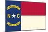 North Carolina State Flag-Lantern Press-Mounted Art Print