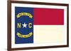 North Carolina State Flag-Lantern Press-Framed Premium Giclee Print