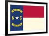 North Carolina State Flag-Lantern Press-Framed Premium Giclee Print
