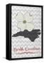 North Carolina - State Flower - Dogwood-Lantern Press-Framed Stretched Canvas