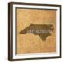 North Carolina State Words-David Bowman-Framed Giclee Print