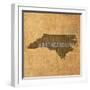 North Carolina State Words-David Bowman-Framed Giclee Print