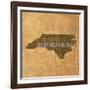 North Carolina State Words-David Bowman-Framed Giclee Print