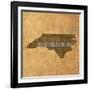 North Carolina State Words-David Bowman-Framed Giclee Print