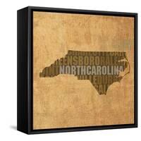North Carolina State Words-David Bowman-Framed Stretched Canvas