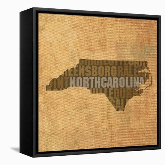 North Carolina State Words-David Bowman-Framed Stretched Canvas