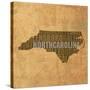 North Carolina State Words-David Bowman-Stretched Canvas