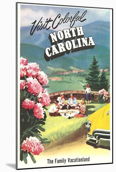 North Carolina Travel Poster-null-Mounted Art Print