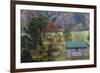 North Carolina, Valle Crucis, Old Farmhouse, Autumn-Walter Bibikow-Framed Photographic Print