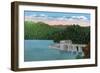 North Carolina - View of Lake Santeetlah Near Great Smoky Mts. Nat'l Park Southern Boundary, c.1944-Lantern Press-Framed Art Print