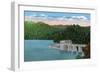 North Carolina - View of Lake Santeetlah Near Great Smoky Mts. Nat'l Park Southern Boundary, c.1944-Lantern Press-Framed Art Print