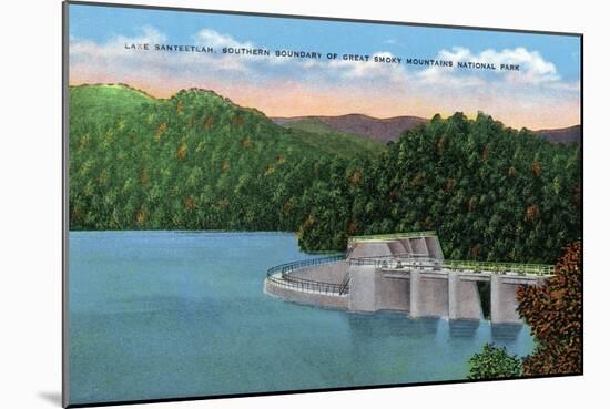 North Carolina - View of Lake Santeetlah Near Great Smoky Mts. Nat'l Park Southern Boundary, c.1944-Lantern Press-Mounted Art Print