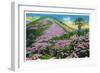 North Carolina - View of Purple Rhododendron in Bloom Near Blue Ridge Parkway-Lantern Press-Framed Art Print