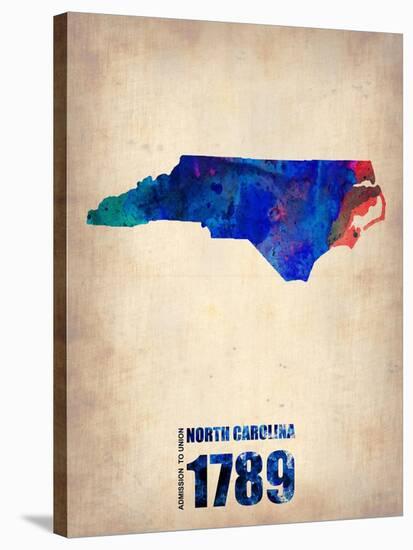 North Carolina Watercolor Map-NaxArt-Stretched Canvas