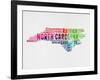 North Carolina Watercolor Word Cloud-NaxArt-Framed Art Print