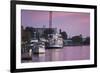 North Carolina, Wilmington, River Boats on the Cape Fear River, Dusk-Walter Bibikow-Framed Photographic Print