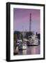 North Carolina, Wilmington, River Boats on the Cape Fear River, Dusk-Walter Bibikow-Framed Photographic Print