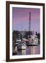 North Carolina, Wilmington, River Boats on the Cape Fear River, Dusk-Walter Bibikow-Framed Photographic Print