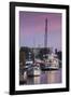 North Carolina, Wilmington, River Boats on the Cape Fear River, Dusk-Walter Bibikow-Framed Photographic Print