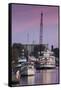 North Carolina, Wilmington, River Boats on the Cape Fear River, Dusk-Walter Bibikow-Framed Stretched Canvas