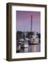 North Carolina, Wilmington, River Boats on the Cape Fear River, Dusk-Walter Bibikow-Framed Photographic Print