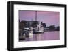 North Carolina, Wilmington, River Boats on the Cape Fear River, Dusk-Walter Bibikow-Framed Photographic Print