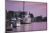 North Carolina, Wilmington, River Boats on the Cape Fear River, Dusk-Walter Bibikow-Mounted Photographic Print