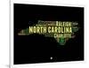 North Carolina Word Cloud 1-NaxArt-Framed Art Print