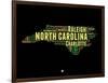 North Carolina Word Cloud 1-NaxArt-Framed Art Print