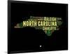 North Carolina Word Cloud 1-NaxArt-Framed Art Print