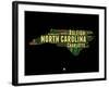 North Carolina Word Cloud 1-NaxArt-Framed Art Print