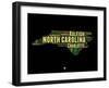North Carolina Word Cloud 1-NaxArt-Framed Art Print