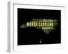 North Carolina Word Cloud 1-NaxArt-Framed Art Print