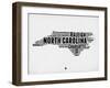 North Carolina Word Cloud 2-NaxArt-Framed Art Print