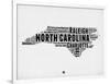 North Carolina Word Cloud 2-NaxArt-Framed Art Print