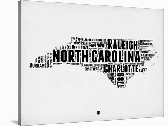 North Carolina Word Cloud 2-NaxArt-Stretched Canvas