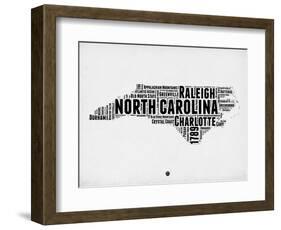 North Carolina Word Cloud 2-NaxArt-Framed Art Print