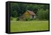 North Cascades Barn-George Johnson-Framed Stretched Canvas