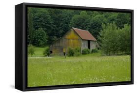 North Cascades Barn-George Johnson-Framed Stretched Canvas