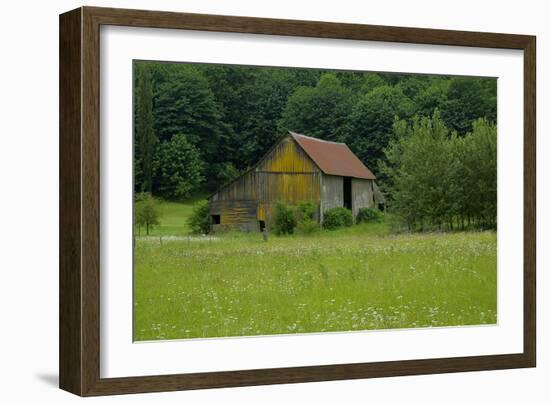 North Cascades Barn-George Johnson-Framed Photographic Print