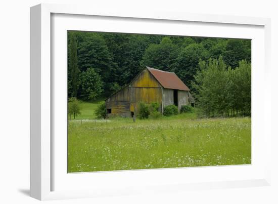 North Cascades Barn-George Johnson-Framed Photographic Print